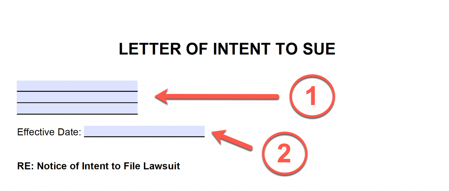 Free Letter of Intent to Sue (with Settlement Demand) Sample PDF