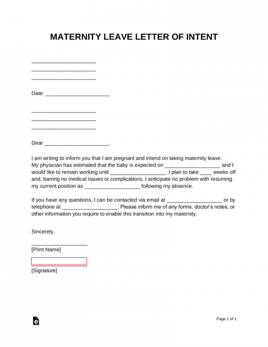 free-maternity-leave-letter-of-intent-template-pdf-word-eforms