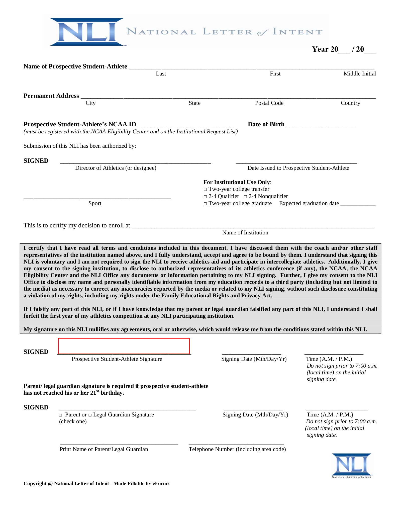 Letter Of Intent Forms from eforms.com