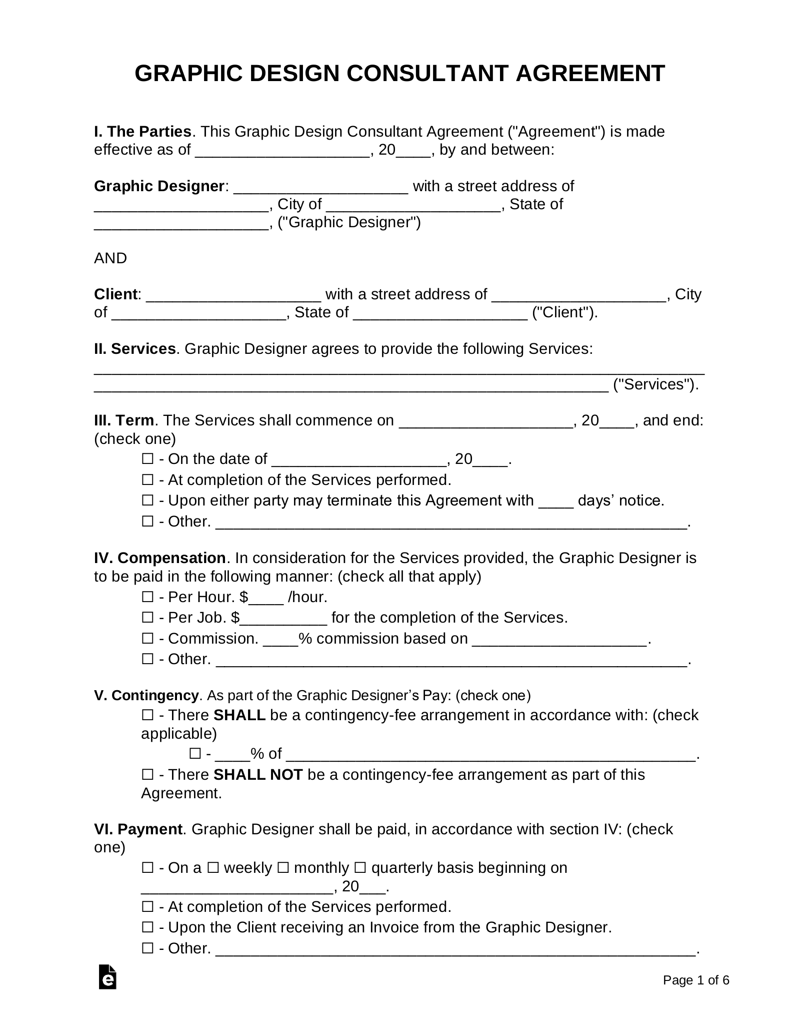 design by contract Regarding freelance consulting agreement template