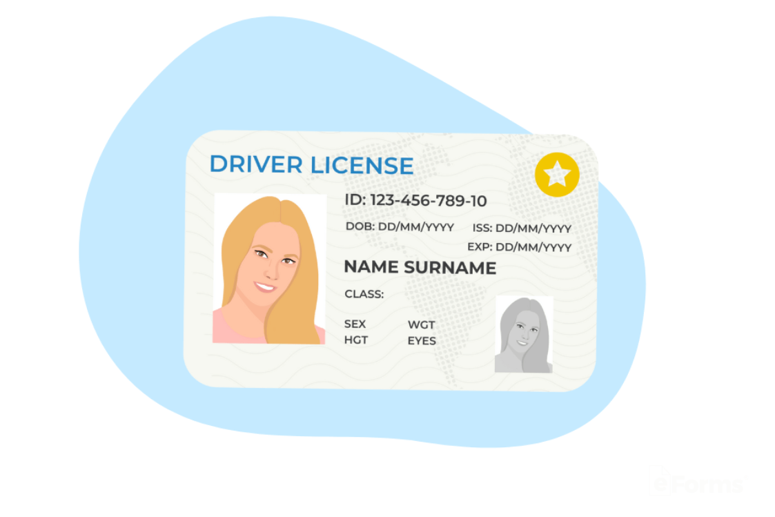 A young woman's valid drivers license