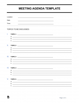 word templates meeting notes printable