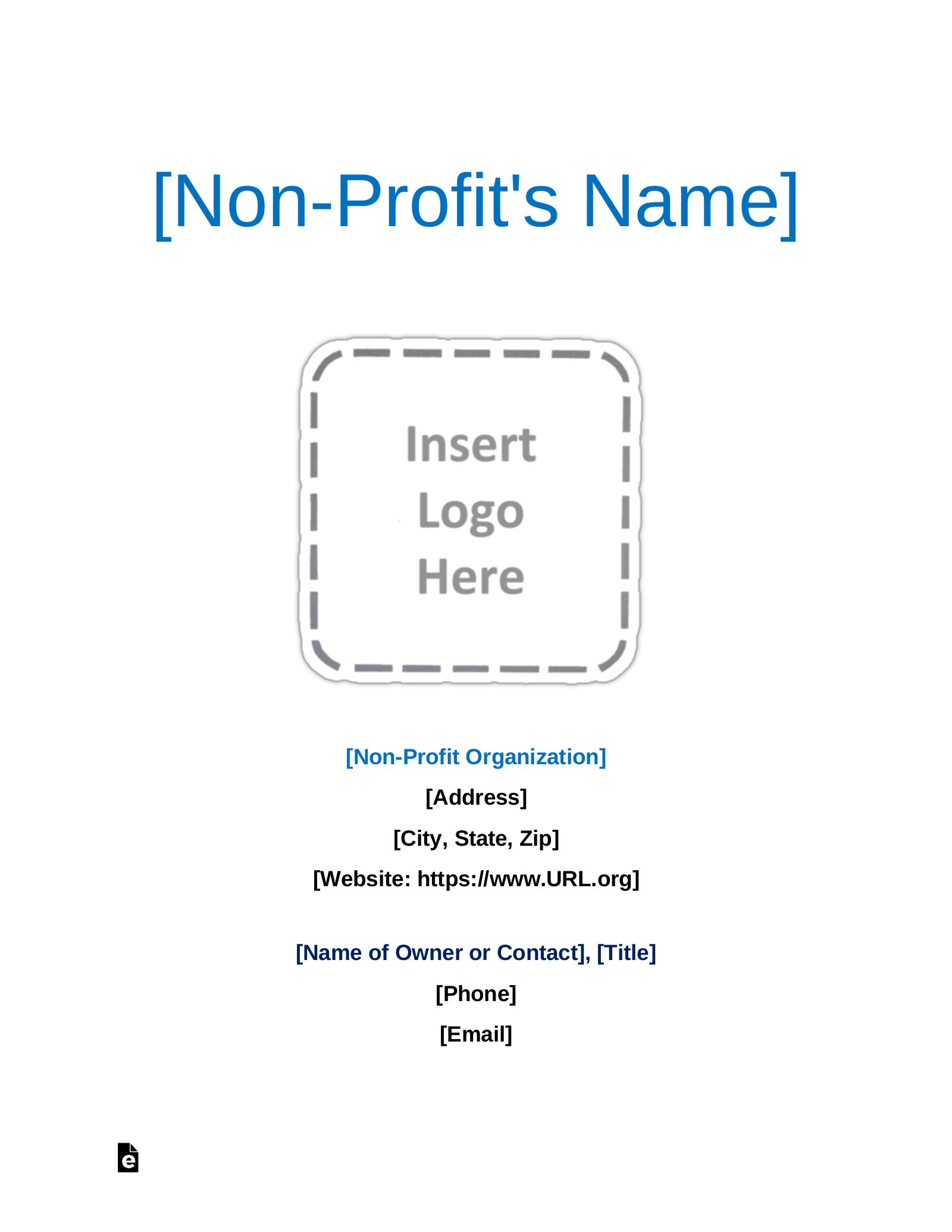 non profit organization templates
