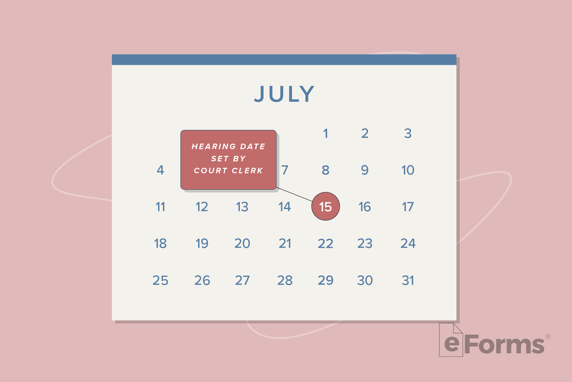Calendar with court date.