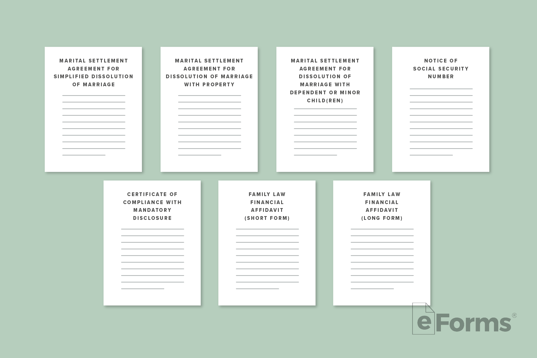 Set of 7 required forms.