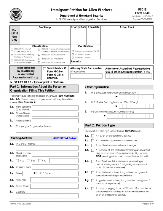 Free Employment Based Green Card Forms Pdf Eforms 6682