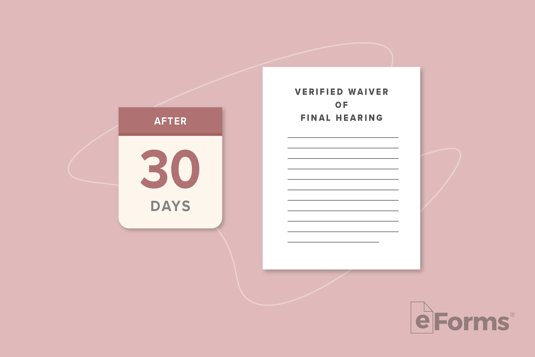 Waiver of Final Hearing document with "30 Days" indicated on calendar page.