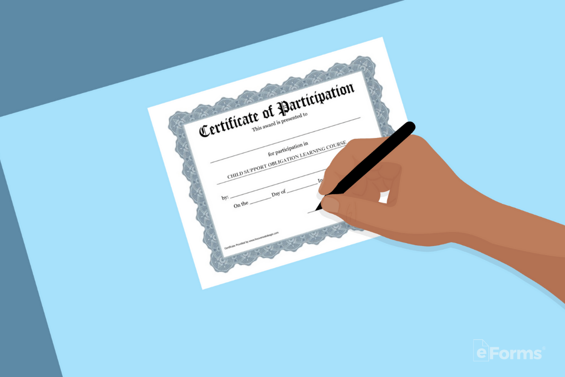 Child support course certificate