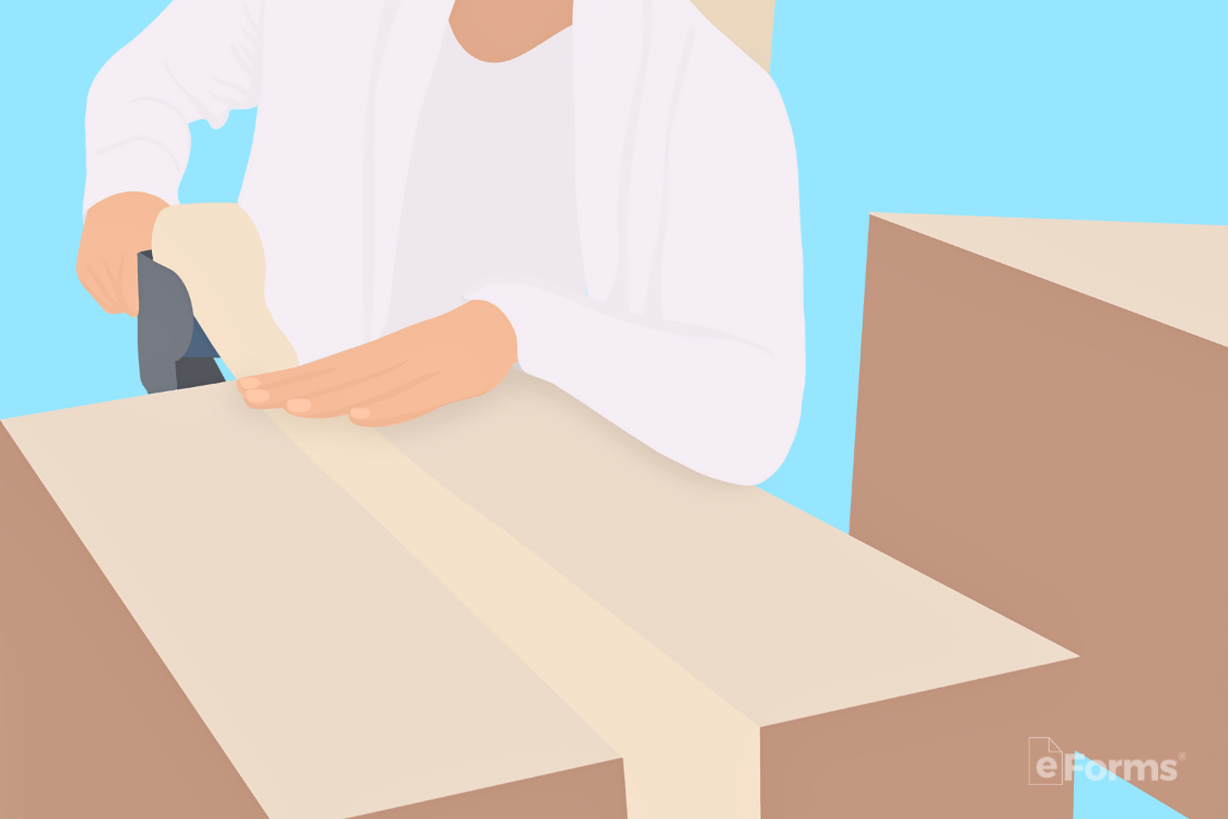 person packing after filing for divorce