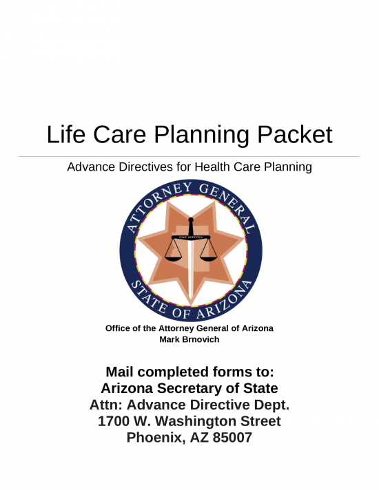 Arizona Advance Directive Form