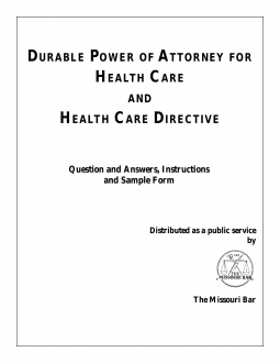 Missouri Advance Directive Form