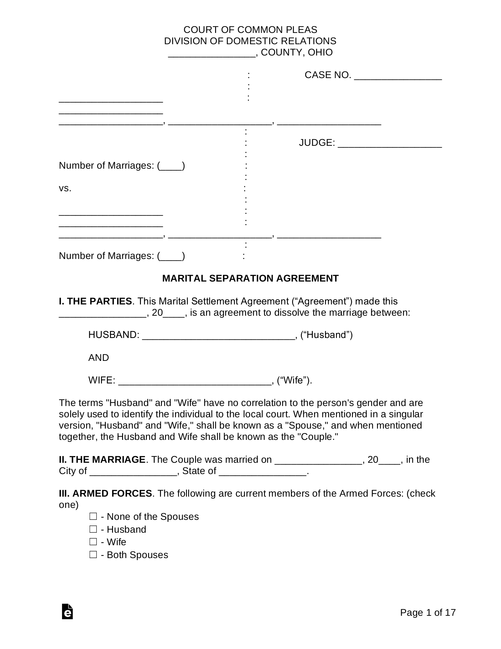 Dissolution Of Marriage