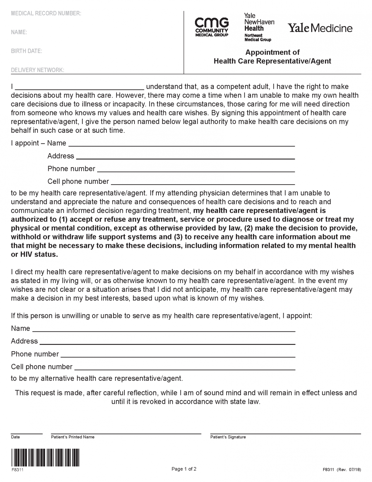 Free Connecticut Advance Directive Form - PDF – eForms