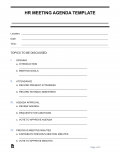 Free HR Meeting Agenda Template - PDF | Word – EForms