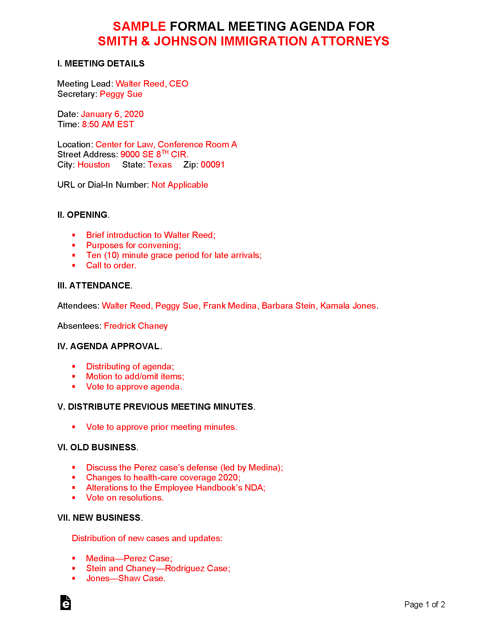 Free Formal Meeting Agenda Template Sample PDF Word EForms free-formal-meeting-agenda-template-sample-pdf-word-eforms