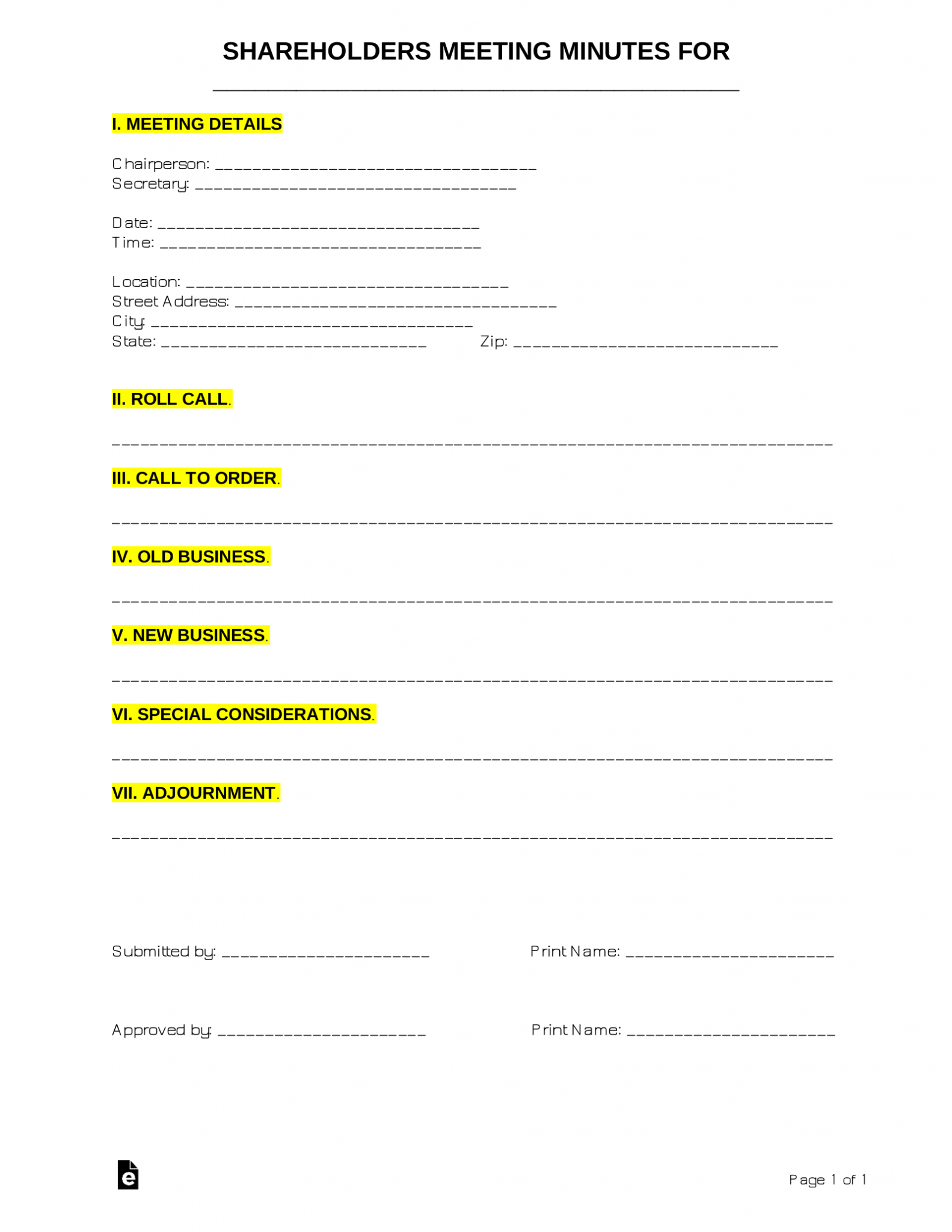 free-shareholders-meeting-minutes-template-sample-pdf-word-eforms