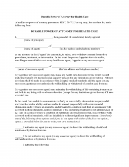 South Dakota Advance Directive Form