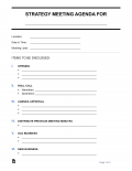 Free Strategy Meeting Agenda Template - PDF | Word – eForms