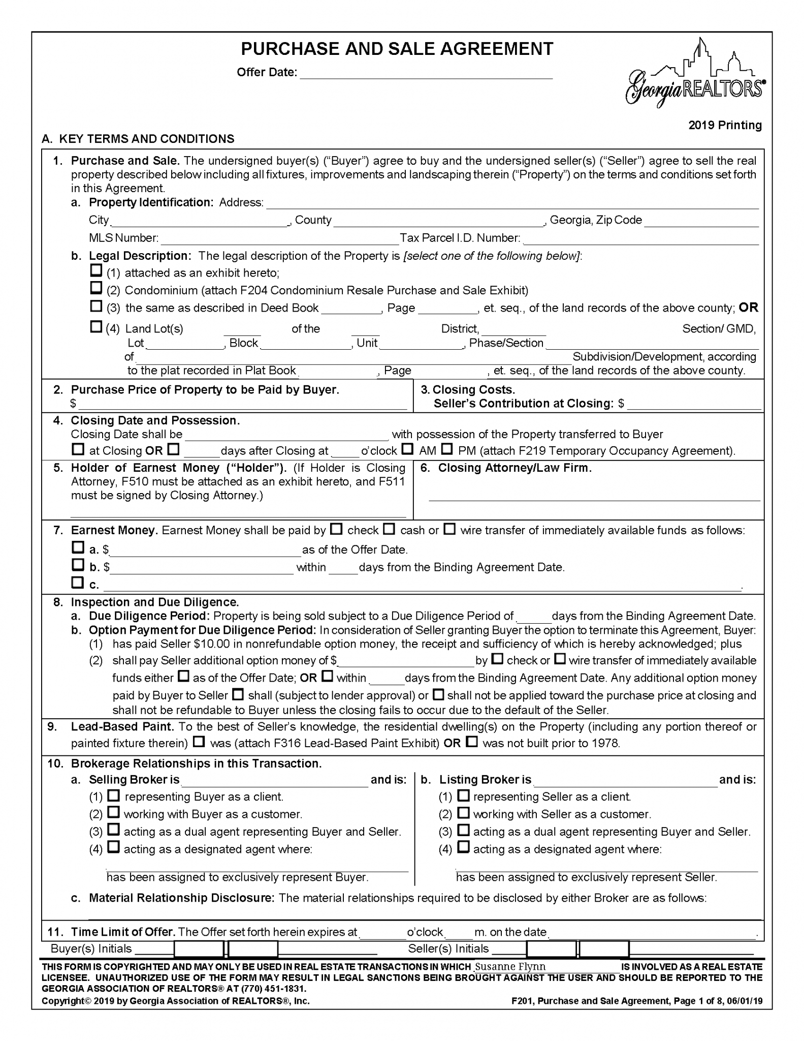 Free Land Contract Template PDF Word eForms