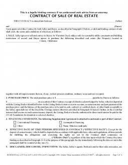 Free Oklahoma Land Contract Template - PDF | Word – eForms