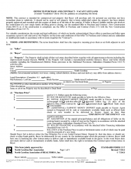 Free North Carolina Land Contract Template - PDF | Word – eForms