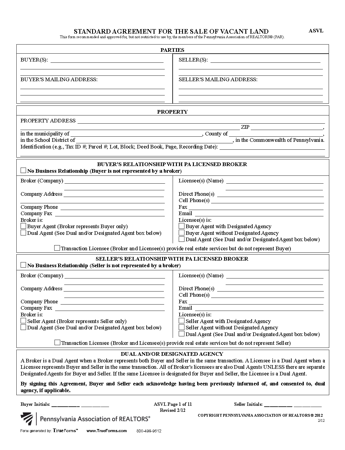 free-pennsylvania-land-contract-template-pdf-word-eforms