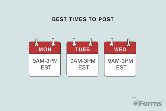 best times to post calendar graphic