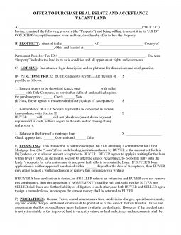 Free Ohio Land Contract Template - PDF | Word – eForms