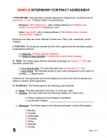 Free Internship Contract Template | Employees and Students - PDF | Word ...