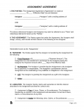 Free Assignment Agreement Forms (12) | Samples - PDF | Word – eForms