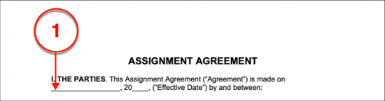 contract of assignment sample