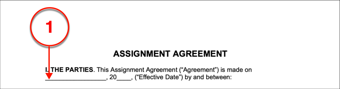 Assignment Agreement.