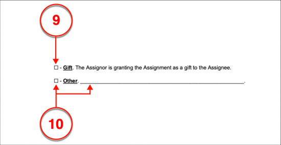 bank assignment form