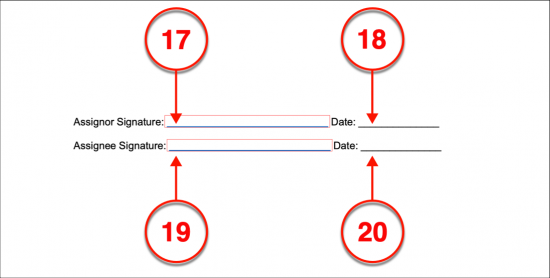 assignment agreement to