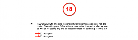 copyright assignment clause