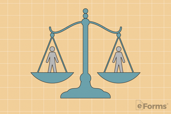 graphic of scale showing equal opportunity