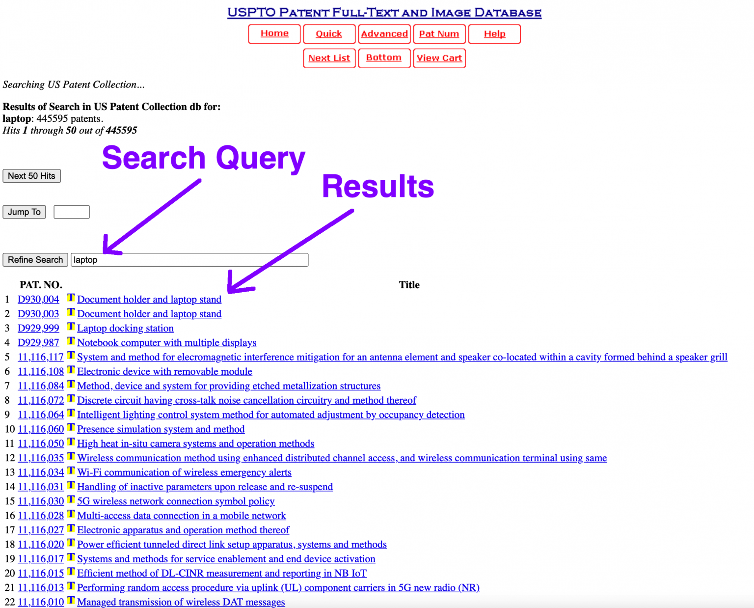 view patent assignments