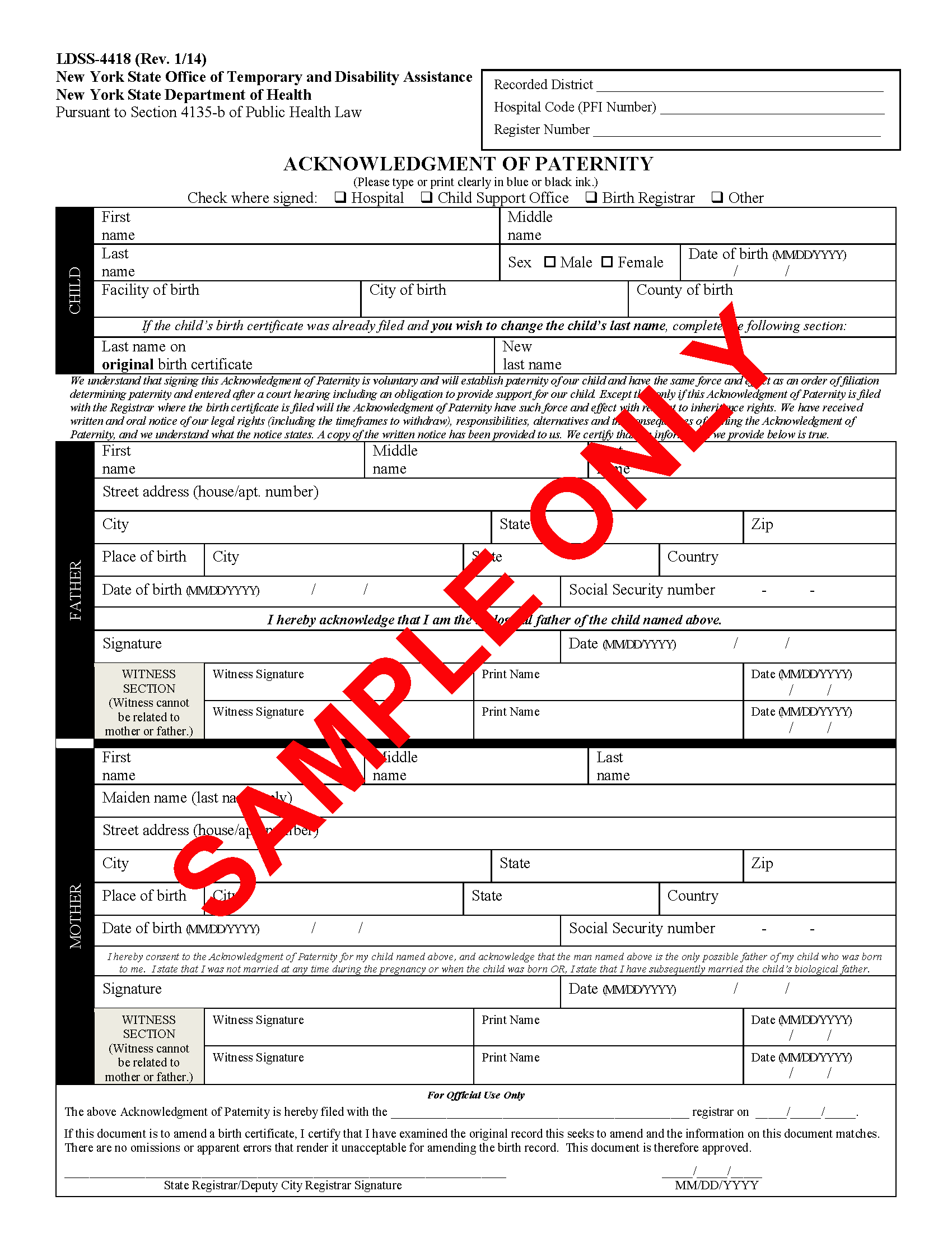 Acknowledgement Of Paternity Form Arkansas Fill Out A Vrogue Co