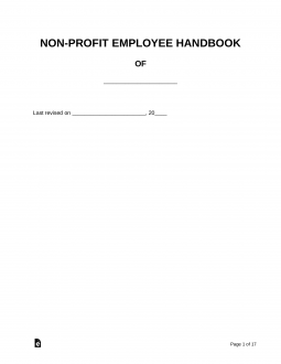 Non-Profit Organization Employee Handbook