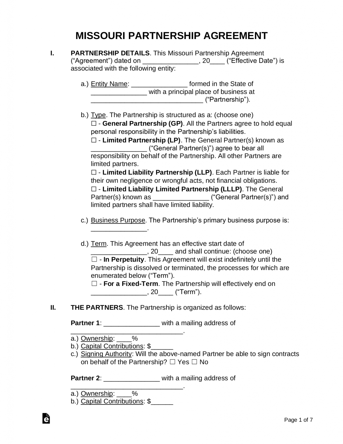 free-missouri-partnership-agreement-template-pdf-word-eforms