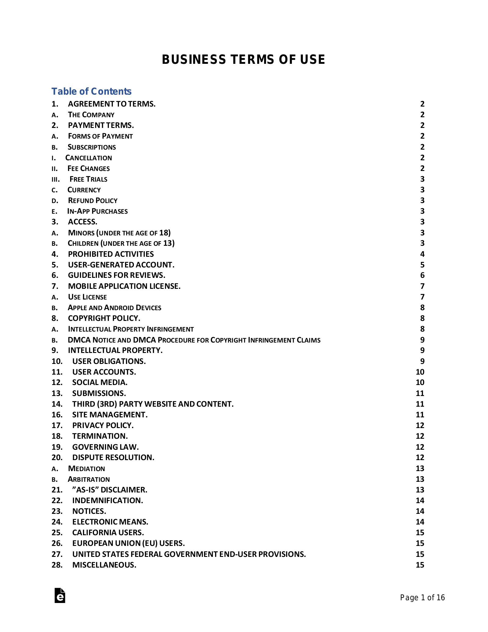 Free Small Business Terms And Conditions Template Generator PDF Free Small Business Terms And Conditions Template Generator PDF