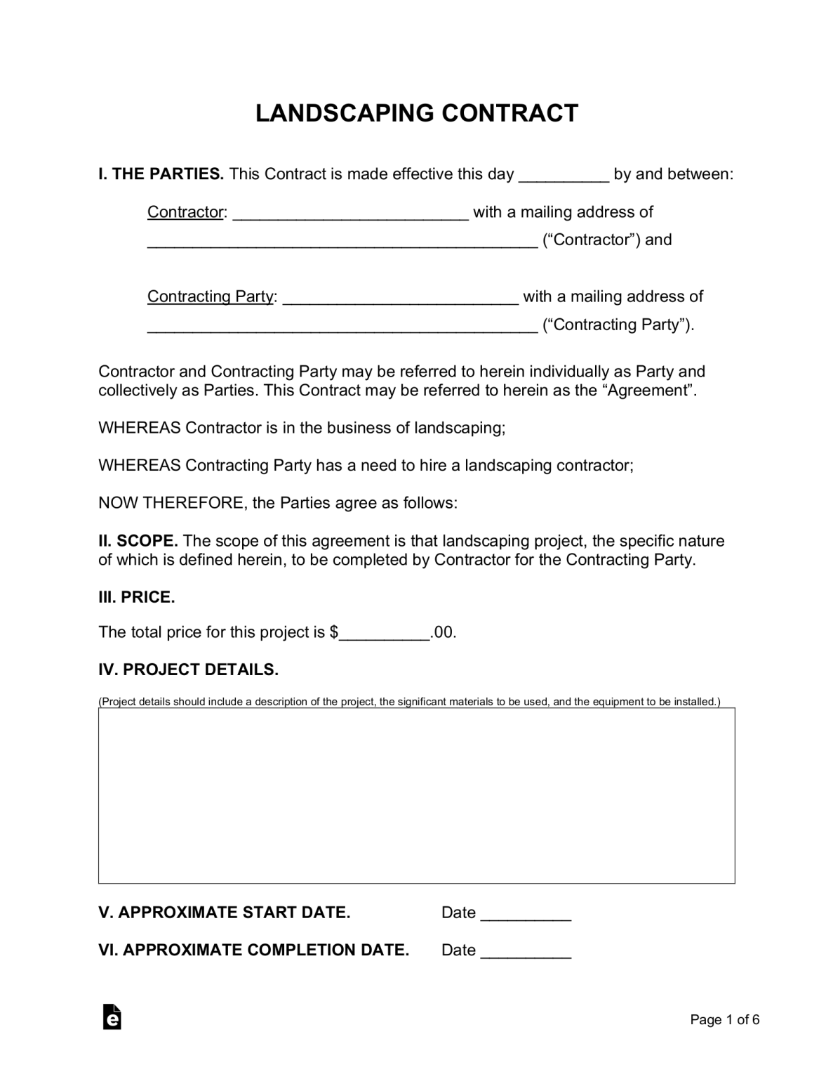 free-landscaping-contract-template-pdf-word-eforms