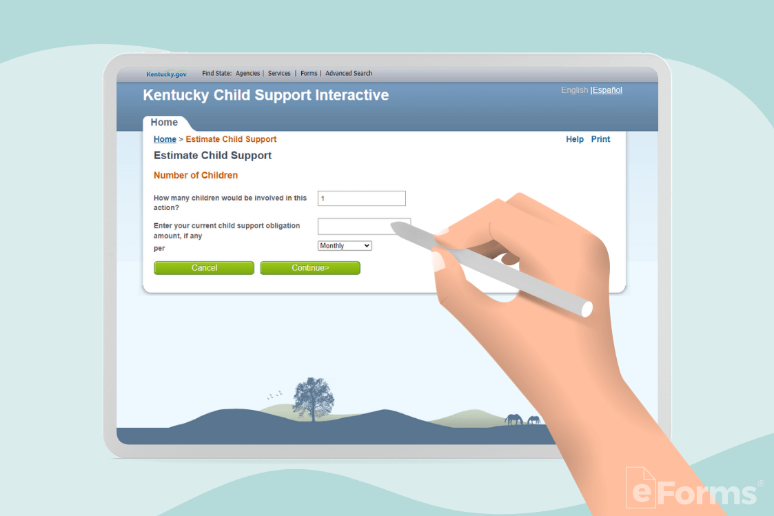 Child Support calculator online portal