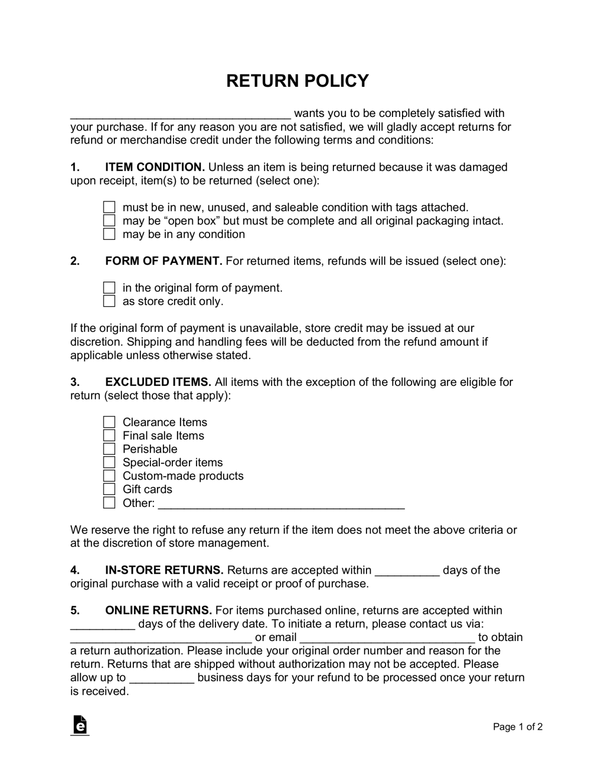 free-return-policy-template-pdf-word-eforms