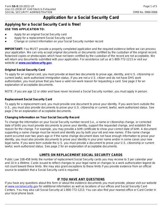 Social Security (SSA) Forms – eForms