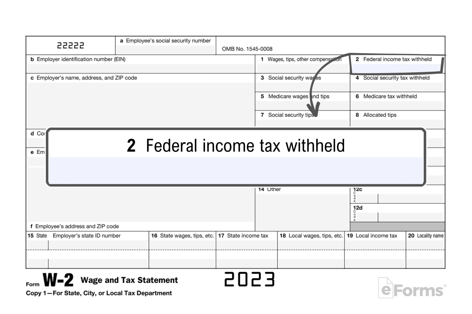 Free irs form w 2 wage and tax statement pdf eforms