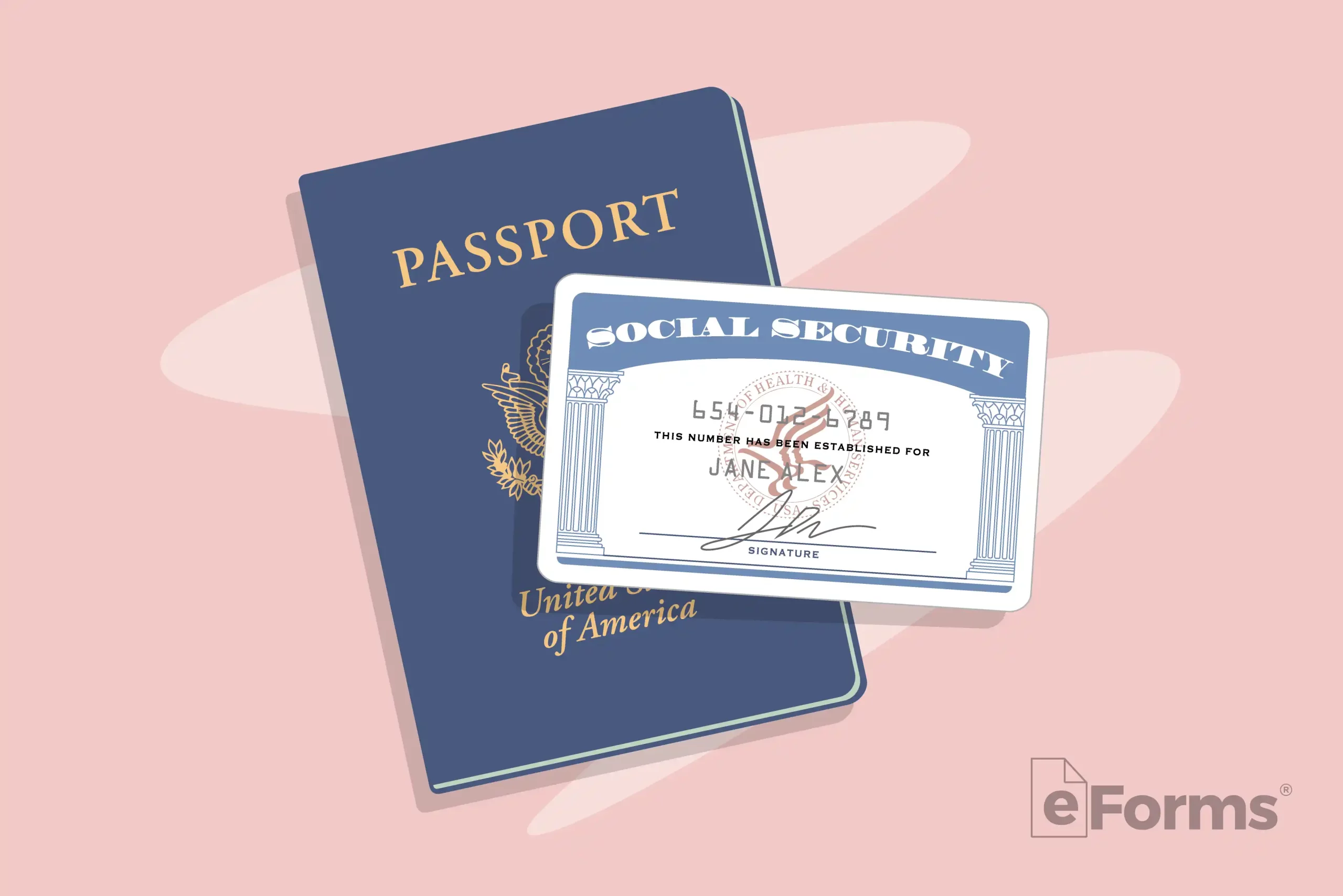 Image showing US Passport and Social Security Card.