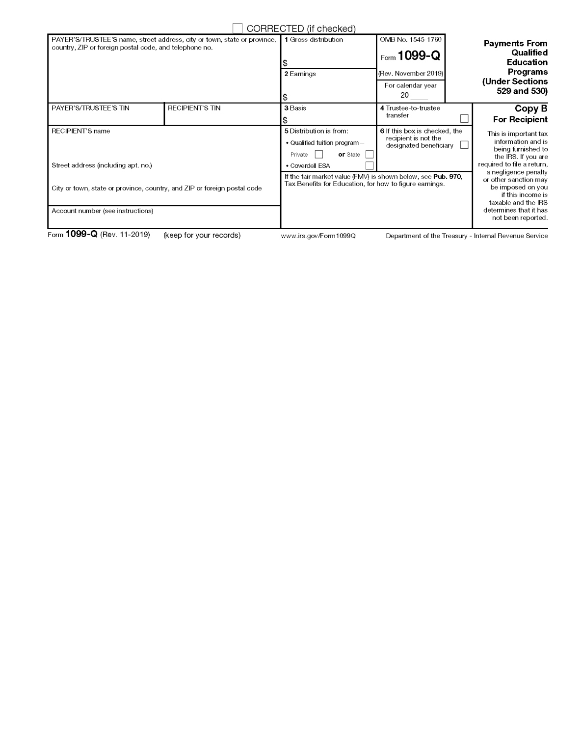 Free IRS Form 1099-Q - PDF – eForms