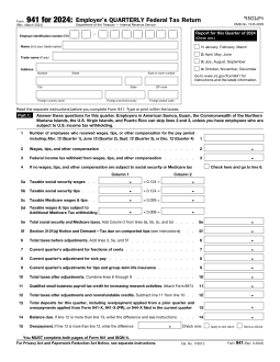 Form 941: Employer’s Quarterly Federal Tax Return