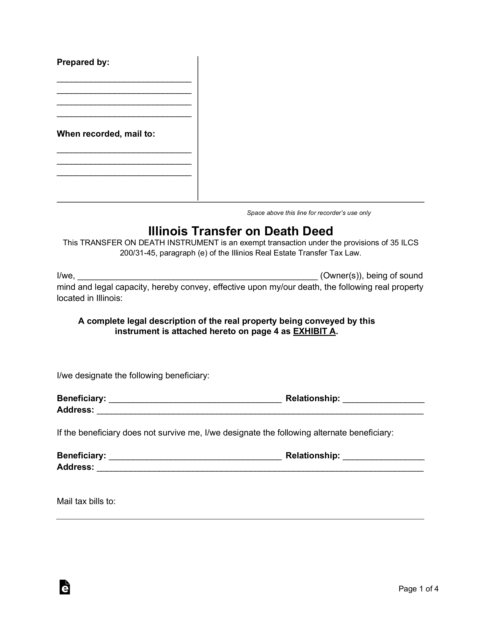 Illinois Transfer on Death Deed